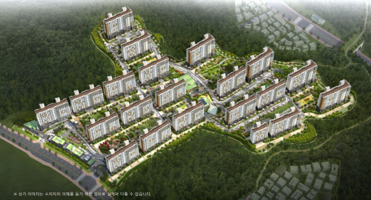 원주혁신도시 제일풍경채센텀포레 조감도.   제일건설 제공